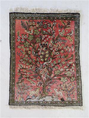 Ghom Seide ca. 78 x 58 cm, Zentralpersien (Iran), 2. Hälfte 20. Jahrhundert - Umění, starožitnosti, šperky