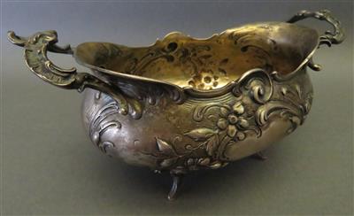 Kleine ovale silberne Schale im Rokokostil, um 1900 - Kunst, Antiquitäten und Schmuck