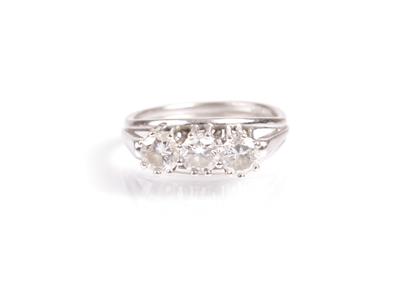 Brillantdamenring zus. ca. 1 ct - Antiques, art and jewellery