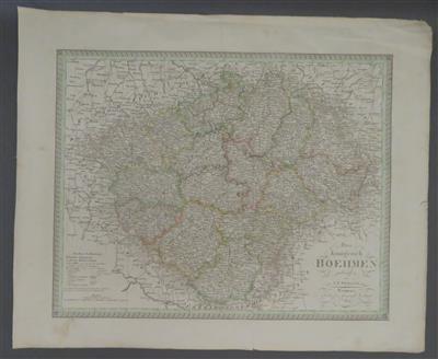 Landkarte des Königreiches Böhmen - Kunst, Antiquitäten und Schmuck