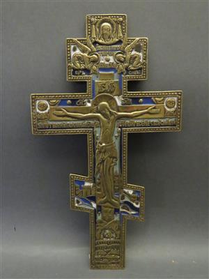 Altes russisch-orthodoxes Segenkreuz - Kunst, Antiquitäten und Schmuck