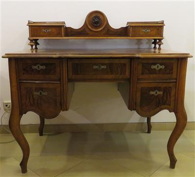 Spätbiedermeier-Schreibtisch mit Aufsatz, um 1850/60 - Umění, starožitnosti, šperky