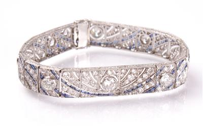 Art Deco Altschliffdiamantarmband zus. ca. 10 ct - Arte, antiquariato e gioielli