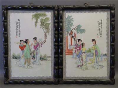 Vier Porzellanbilder, China 20. Jahrhundert - Antiques, art and jewellery