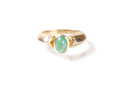 Diamant Smaragdring - Umění, starožitnosti, šperky