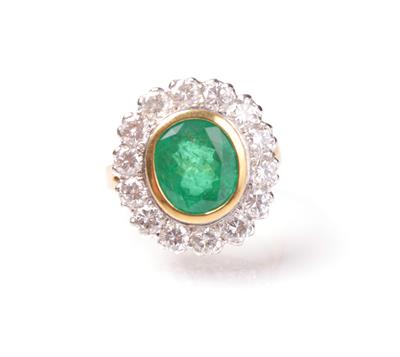 Brillant Smaragd Ring - Antiques, art and jewellery