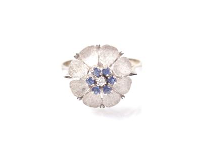 Diamant-Saphirdamenring - Antiques, art and jewellery