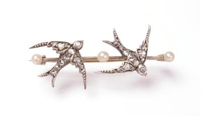 Diamantrautenbrosche - Arte, antiquariato e gioielli