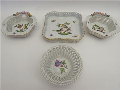 4 verschiedene Schalen, Fa. Herend, Ungarn 2. Hälfte 20. Jhdt. - Antiques, art and jewellery