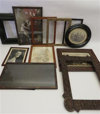Elf verschiedene Bilder- bzw. Fotorahmen 19./20. Jahrhundert - Antiques, art and jewellery