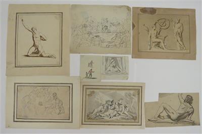 Konvolut von acht Studienblättern und Akademiestudien, 18. und 19. Jahrhundert - Antiques, art and jewellery