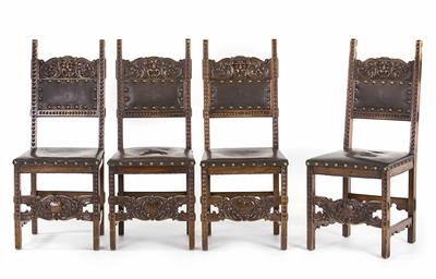 Satz von vier Sesseln im Frühbarockstil, spätes 19. Jahrhundert - Arte, antiquariato e gioielli