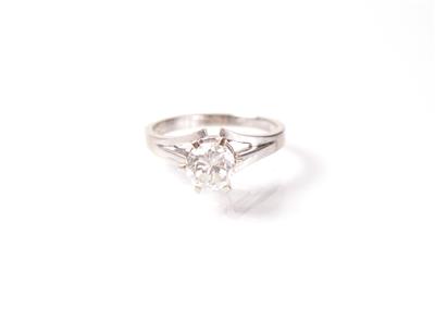 Solitärring 0,90 ct - Antiques, art and jewellery