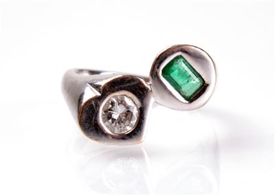 Brillant Smaragdring - Antiques, art and jewellery