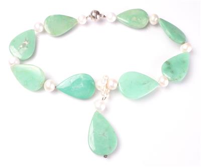 Chrysoprascollier - Kunst, Antiquitäten und Schmuck