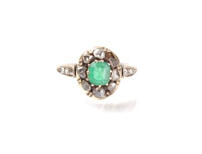Diamantrauten Smaragdring - Kunst, Antiquitäten und Schmuck