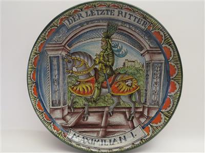 Wandteller "Der letzte Ritter", Schleiss-Gmunden, 2. Hälfte 20. Jhdt. - Antiques, art and jewellery