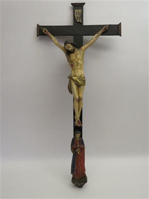 Kruzifix, Alpenländisch 19./20. Jahrhundert - Jewellery, antiques and art