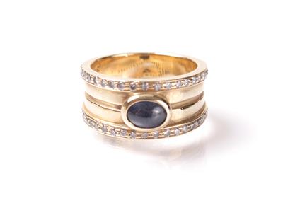 Diamant Saphirring - Jewellery, antiques and art