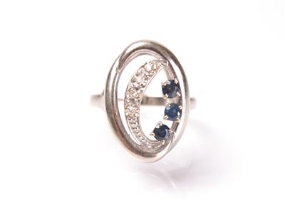 Diamant Saphirring - Jewellery, antiques and art