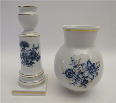 Kleine Vase, Kerzenhalter, Meissen, 2. Hälfte 20. Jhdt. - Jewellery, antiques and art