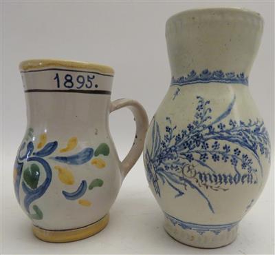 Kleine Vase, kleiner Birnkrug, Gmunden 19. Jahrhundert - Klenoty, umění a starožitnosti