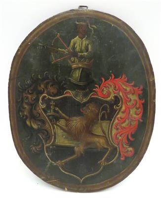 Wappenschild mit Adelskrone, 18./19. Jahrhundert - Gioielli, arte e antiquariato