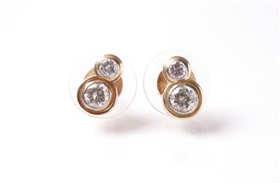 2 Brillantohrstecker zus. ca.1 ct - Schmuck, Kunst und Antiquitäten