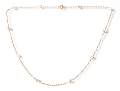 Brillantcollier zus. ca. 0,80 ct - Schmuck, Kunst und Antiquitäten