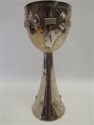 Jugendstil Pokal "V. Schweiz. Grütliturnfest Olten 1913", WMF Geislingen um 1910 - Jewellery, antiques and art