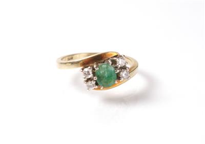 Brillant Smaragdring - Jewellery, antiques and art