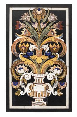 Marmormosaik-Bildplatte, sogenannte Pietra-dura, im italienischen Renaissancestil, 20. Jahrhundert - Schmuck, Kunst und Antiquitäten