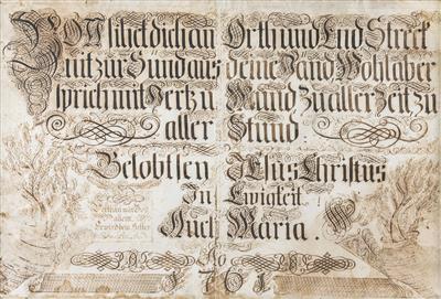 Schriftmeisterblatt, - Gioielli, arte e antiquariato