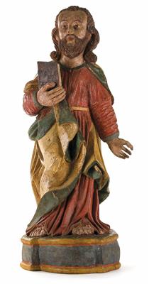 Hl. Paulus, wohl Portugal, provinzieller Kolonialstil, 16./17. Jahrhundert - Jewellery, antiques and art