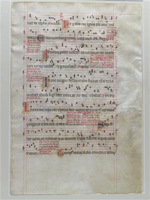 Liturgischer Text mit Gregorianischer Notation, 16. Jahrhundert - Schmuck, Kunst und Antiquitäten