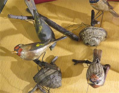 Vier Singvögel in der Art Viechtau - Jewellery, antiques and art