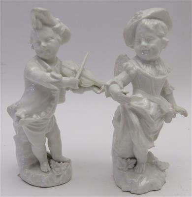 Zwei kleine verkleidete Amoretten, wohl Meissen 18. Jahrhundert - Gioielli, arte e antiquariato