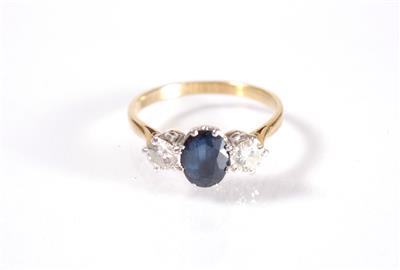 Brillant Saphirring zus. ca. 0,50 ct - Jewellery