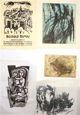 5 Grafiken (Lithografien, Radierung, Holzschnitte) - Jewellery, antiques and art