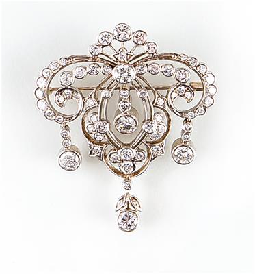 Brillantbrosche zus. ca. 4,50 ct - Jewellery, antiques and art