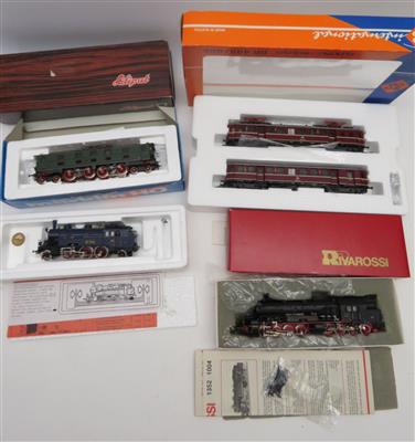 4 GL-Lokomotiven im Original-Karton - Gioielli, arte e antiquariato