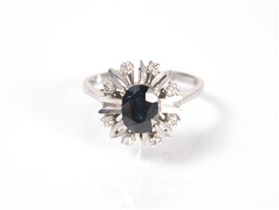 Diamant-Saphirring - Jewellery, antiques and art