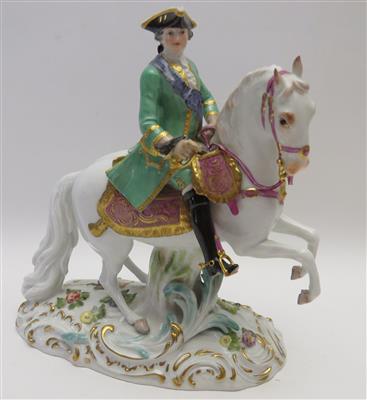 Zarin Katharina II. von Russland zu Pferde, Entwurf Johann Joachim Kaendler 1768/70, Meissen um 1930 - Gioielli, arte e antiquariato