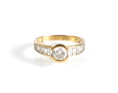 Brillant-Diamantdamenring zus. ca. 1,10 ct - Schmuck, Kunst und Antiquitäten