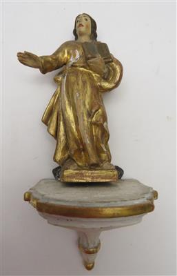 Heiligenfigur mit Buch, Alpenländisch, 19. Jahrhundert - Jewellery, antiques and art