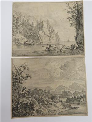 Rheinansichten nach Hermann Saftleven von Jan van Aken - Schmuck, Kunst und Antiquitäten