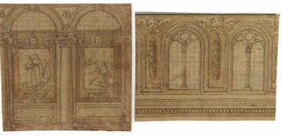 Zwei Entwurfzeichnungen eines Italienischen Zeichners des 16./17. Jahrhunderts - Klenoty, umění a starožitnosti