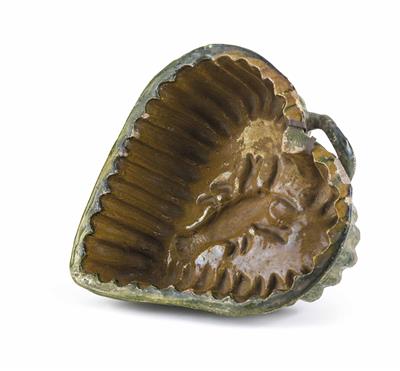 Herzförmige Backform mit Krebsmotiv, 19. Jahrhundert - Schmuck, Kunst und Antiquitäten