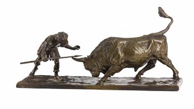Kampf eines Gladiators mit einem Stier, 2. Hälfte 19. Jahrhundert - Gioielli, arte e antiquariato