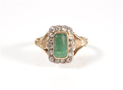 Diamantrautendamenring - Jewellery, antiques and art